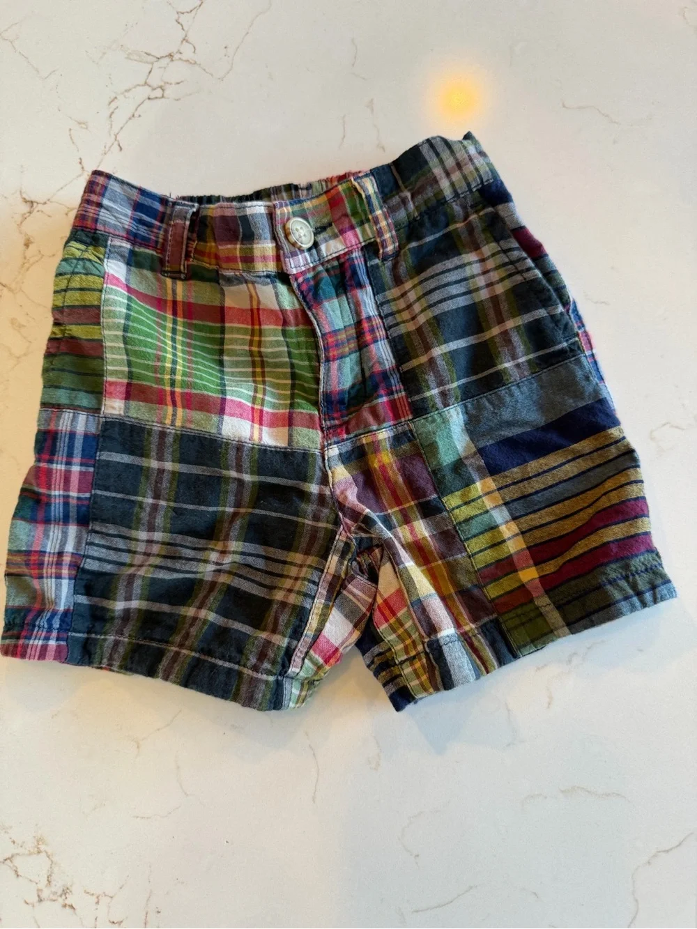 Ralph Lauren Madras Plaid Cotton Preppy Shorts / 18 month